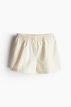 H&M Twillshorts mit Tweed-Struktur - Naturweiss