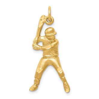 Diamond2Deal 10k Yellow Gold Baseball Charm
