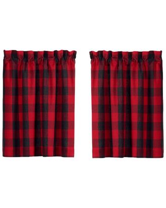 Elrene Farmhouse Living Holiday Buffalo Check Window Curtain