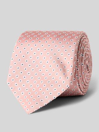 Gierremilano Seidenkrawatte aus reiner Seide mit Logo-Patch (7,5cm) in Rose, Gr&ouml;&szlig;e 1