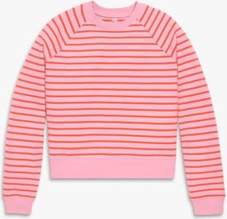 primary Womens Fit 24/7 Sweatshirt in Blossom Clementine Stripe at Nordstrom, Size X-Small