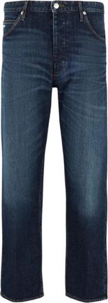 Emporio Armani Blauwe Denim 5-Pocket Straight Leg Jeans - Heren - Regular Fit Jeans - Blauw - W29 - Denim - Jeans