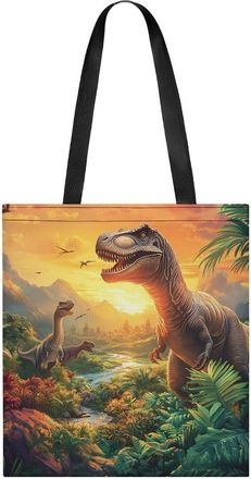 Generic Dinosaurs Tote Bag for Women Men Shoulder Bags Purses Pouch Handbags