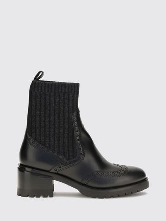Santoni Stivaletti Chelsea in pelle di vitello con suola carrarmato in gomma