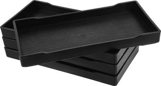 OEM Juego De 4 Bandejas Para Inodoro - Moderno Color Negro - Encimera De Ba&ntilde;o - Almacenamiento Multifuncional