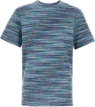 Missoni Multi Color Embroidered Cotton T-shirt