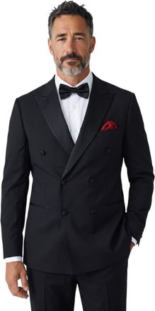 PAUL ANDREW Mens Black Double Breasted Formal 2 Piece Suit - Harry