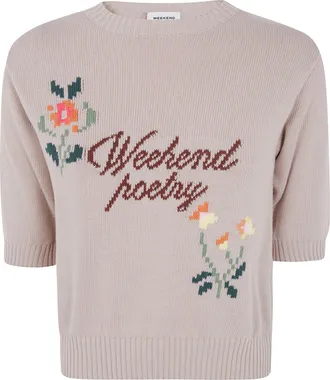 Weekend by Max Mara Sweater Floral Design Wkd Fiacre