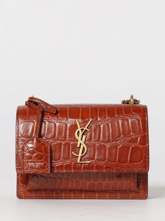Saint Laurent Borsa Sunset Saint Laurent in pelle stampa cocco