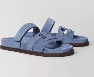Tory Burch leather sport slides