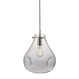 Loops Ceiling Pendant Light - Clear Glass & Chrome Plate - 40W E27 - Dimmable