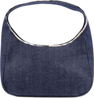 Burberry Pre-owned Burberry House Check Canvas Trimmed Denim Handbag Ladies TUWQC878H5CENBN4
