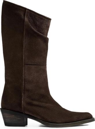 Khaite Brown Suede Knee-High Boots