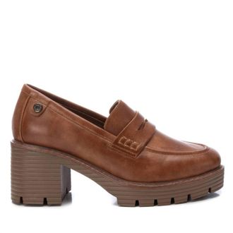 Xti Womens Leather Moccasins In Camel