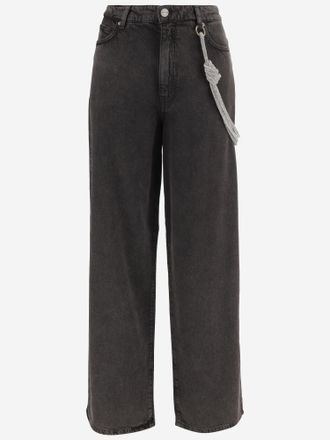 Pinko Womens Trousers Lauryn Lyocell-Cotton Black