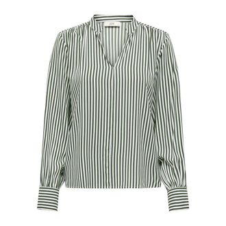 Jacqueline de Yong Gestreepte soepele blouse, V-hals