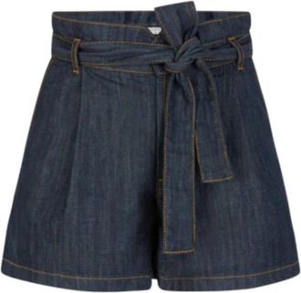 Dante6 Denim Shorts met Riem in Paperbag Stijl - Dames - Denim shorts - Blauw - XS - Denim - Korte Broeken