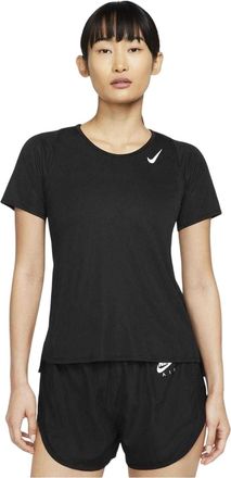 Nike Dames/Dames Dri-FIT Racing Top met korte mouwen (Zwart)