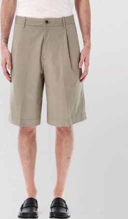 Nine In The Morning cotton blend pleated tailored shorts