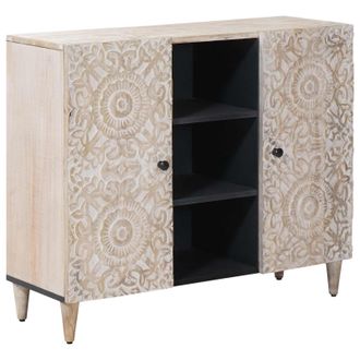 vidaXL Aparador Con Estante 90 X 33,5 X 75 Cm Madera De Mango Maciza Vidaxl