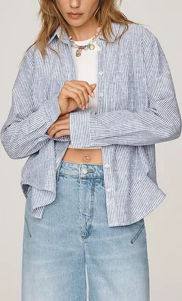 Maeve Kate Linen Cotton Classic Buttondown Shirt