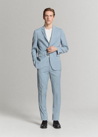 Mango Giacca completo Par&iacute;s super slim-fit celeste - Uomo - 44 - MANGO MAN