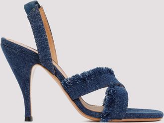 サンダル・ミュール OFF WHITE CURVY HEEL DENIM SANDAL Women's Off-white Heeled Sandals - up to −78% | Stylight