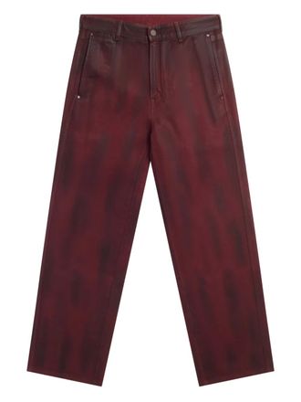 LGN Louis Gabriel Nouchi painted-effect jeans - unisex - Cotton - L - Red