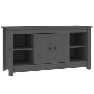 Berkfield Home TV Cabinet Grey 103x36, 5x52 cm Solid Wood Pine