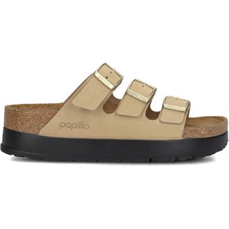 Birkenstock Beige Platform Slippers voor de zomer - Dames - Sandalen - Beige - 40 EU - Schoenen