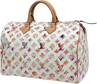 Louis Vuitton Pre-owned Vintage Monogram Handtas - Dames - Vintage Handtas - Wit - ONE Size - Leer - Vintage
