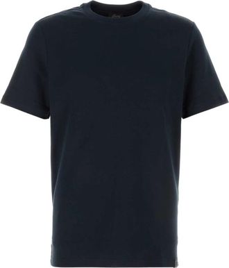 Brioni Midnight Cotton T-Shirt - Heren - T-shirts - Blauw - S - Katoen - Tops