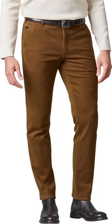 Meyer broek flatfront Bonn bruin met rits+ knoop