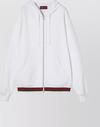 Gucci cotton oversized hooded sweatshirt
