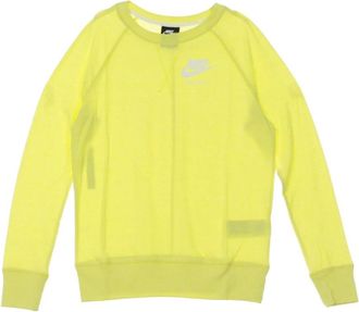 Nike Vintage Geel Lang Mouw T-Shirt - Dames - Sportshirts - Geel - S - Katoen - Fitness