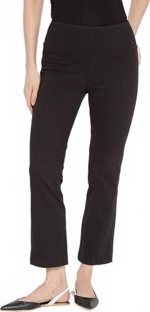 Lyss&eacute; Ankle Denim Baby Bootcut Jeans In Black