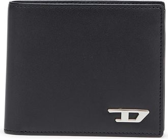 Diesel Bi-fold wallet in leather with coin pocket - Small Wallets - Man - Black