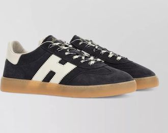 Hogan sneakers round toe contrasting rubber sole