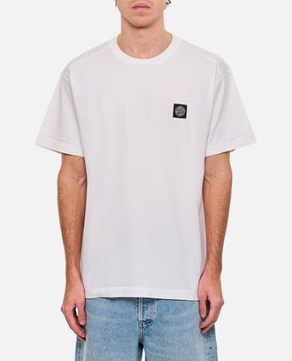 Stone Island White Logo T-Shirt