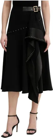 Karl Lagerfeld Dames, Rokken, Zwart, Maat: S Leer