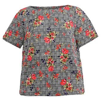 Oscar De La Renta Oscar De La Renta Printed Blouse in Multicolor Cotton
