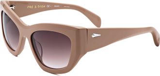 Rag & Bone Rag & Bone Womens 56mm Beige Sunglasses