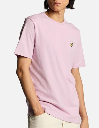 Lyle & Scott Mens Lyle Scott Mens Short Sleeve T Shirts Regular Fit Crew Neck Summer Cotton Tee - Pink - Size: 36