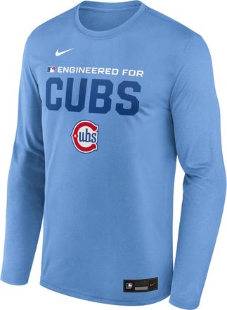 Nike Chicago Cubs Authentic Collection Team Issue Nike Mens Dri-FIT MLB Long-Sleeve T-Shirt in Blue | 02TJ4EYEJ-Q92