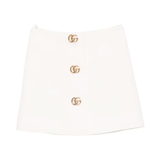 Gucci Falda de Lana - Skirts - Mujer - Blanco - L