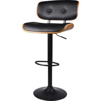 Rendez-Vous D&eacute;co Rendez-vous D&eacute;co - Silla de bar ajustable 65/86 cm en piel sint&eacute;tica negra - Melchior