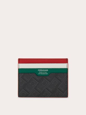 Ferragamo Men Ferragamo Monogram credit card holder - Citymatch Capsule Green