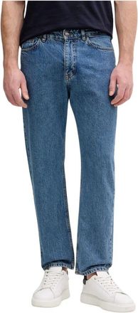 Benetton Jeans met logopatch- rechte pijpen - Heren - Regular Fit Jeans - Zwart - W29 - Katoen - Jeans