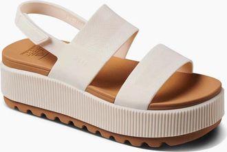 Reef Water Vista Sandals Womens Off White Cloud Wedge Heel Slingback MOT57