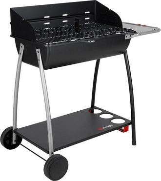 Somagic Barbacoa de carbón con mesa auxiliar